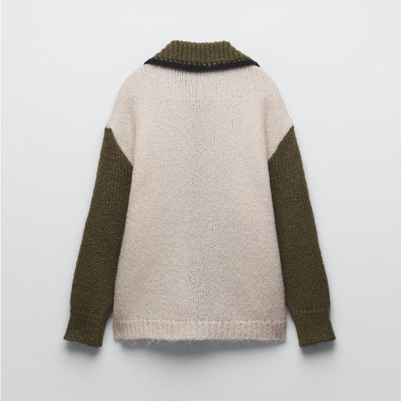 Zara COMBINATION KNIT CARDIGAN - Picture 7 of 8
